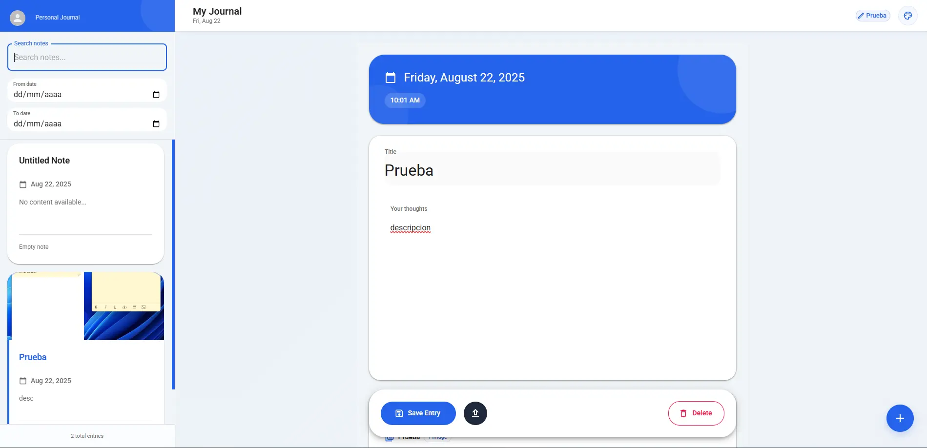 Journal App - Personal Digital Diary